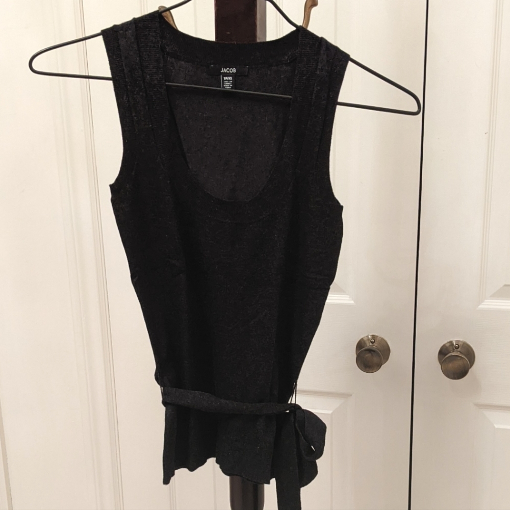 Sleeveless Knitted Sweater Vest, Grey (size xs, women)
